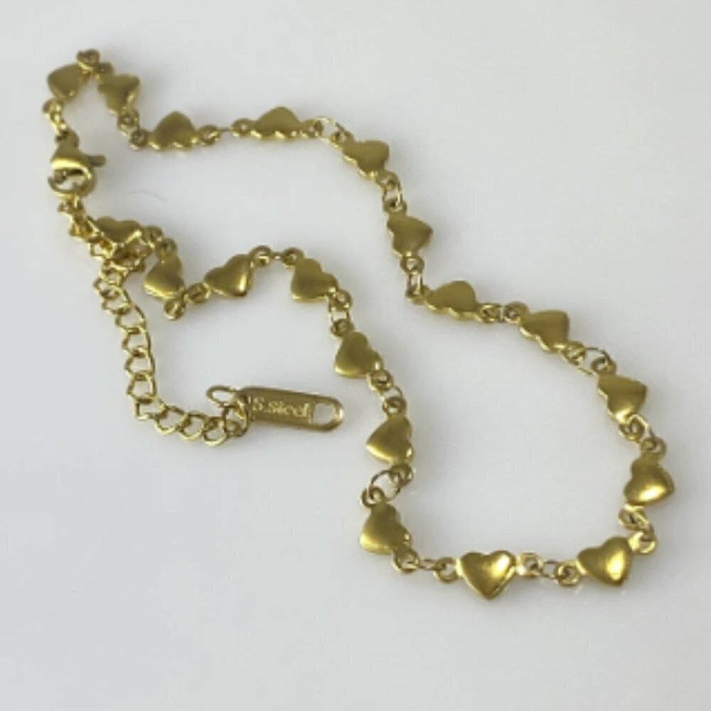 Heart Chain Necklace Stainless Steel
